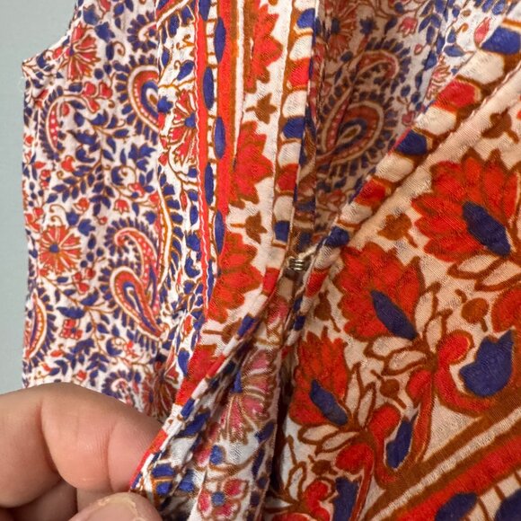 VERONICA BEARD paisley print cox smocked dress size M - Picture 4 of 7